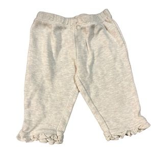 Cream Carter’s Pants With Ruffled Ankles